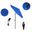 Pacific Trail 6' Patio Umbrella with Aluminum Pole Ribs Push Button Tilt Crank Lift with Sunbrella Fabric In Pacific Blue and Bronze