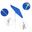 Pacific Trail 6' Patio Umbrella with Aluminum Pole Ribs Push Button Tilt Crank Lift with Sunbrella Fabric In Pacific Blue and Matte White