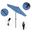 Pacific Trail 7.5' Patio Umbrella with Aluminum Pole Ribs Push Button Tilt Crank Lift with Olefin Fabric In Frost Blue and Bronze