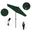 Pacific Trail 7.5' Patio Umbrella with Aluminum Pole Ribs Push Button Tilt Crank Lift with Olefin Fabric In Hunter Green and Bronze