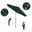 Pacific Trail 7.5' Patio Umbrella with Aluminum Pole Ribs Push Button Tilt Crank Lift with Olefin Fabric In Hunter Green and Hammertone Grey