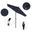 Pacific Trail 7.5' Patio Umbrella with Aluminum Pole Ribs Push Button Tilt Crank Lift with Olefin Fabric In Navy Blue and Stone Black