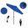 Pacific Trail 7.5' Patio Umbrella with Aluminum Pole Ribs Push Button Tilt Crank Lift with Olefin Fabric In Royal Blue and Bronze