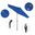 Pacific Trail 7.5' Patio Umbrella with Aluminum Pole Ribs Push Button Tilt Crank Lift with Olefin Fabric In Royal Blue and Hammertone Grey