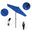 Pacific Trail 7.5' Patio Umbrella with Aluminum Pole Ribs Push Button Tilt Crank Lift with Olefin Fabric In Royal Blue and Stone Black