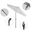 Pacific Trail 7.5' Patio Umbrella with Aluminum Pole Ribs Push Button Tilt Crank Lift with Olefin Fabric In White and Hammertone Grey