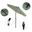 Pacific Trail 7.5' Patio Umbrella with Aluminum Pole Ribs Push Button Tilt Crank Lift with Sunbrella Fabric In Astoria Lagoon and Stone Black