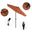 Pacific Trail 7.5' Patio Umbrella with Aluminum Pole Ribs Push Button Tilt Crank Lift with Sunbrella Fabric In Astoria Sunset and Bronze