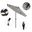 Pacific Trail 7.5' Patio Umbrella with Aluminum Pole Ribs Push Button Tilt Crank Lift with Sunbrella Fabric In Cabana Classic and Bronze