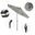 Pacific Trail 7.5' Patio Umbrella with Aluminum Pole Ribs Push Button Tilt Crank Lift with Sunbrella Fabric In Cabana Classic and Hammertone Grey