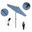 Pacific Trail 7.5' Patio Umbrella with Aluminum Pole Ribs Push Button Tilt Crank Lift with Sunbrella Fabric In Canvas Cyan and Bronze