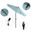 Pacific Trail 7.5' Patio Umbrella with Aluminum Pole Ribs Push Button Tilt Crank Lift with Sunbrella Fabric In Dolce Oasis and Bronze
