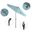 Pacific Trail 7.5' Patio Umbrella with Aluminum Pole Ribs Push Button Tilt Crank Lift with Sunbrella Fabric In Dolce Oasis and Hammertone Grey