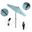 Pacific Trail 7.5' Patio Umbrella with Aluminum Pole Ribs Push Button Tilt Crank Lift with Sunbrella Fabric In Dolce Oasis and Stone Black