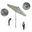 Pacific Trail 7.5' Patio Umbrella with Aluminum Pole Ribs Push Button Tilt Crank Lift with Sunbrella Fabric In Gateway Mist and Hammertone Grey