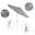 Pacific Trail 7.5' Patio Umbrella with Aluminum Pole Ribs Push Button Tilt Crank Lift with Sunbrella Fabric In Gateway Mist and Matte White