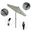 Pacific Trail 7.5' Patio Umbrella with Aluminum Pole Ribs Push Button Tilt Crank Lift with Sunbrella Fabric In Gateway Mist and Stone Black