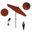 Pacific Trail 7.5' Patio Umbrella with Aluminum Pole Ribs Push Button Tilt Crank Lift with Sunbrella Fabric In Henna and Bronze