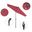 Pacific Trail 7.5' Patio Umbrella with Aluminum Pole Ribs Push Button Tilt Crank Lift with Sunbrella Fabric In Hot Pink and Hammertone Grey