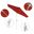 Pacific Trail 7.5' Patio Umbrella with Aluminum Pole Ribs Push Button Tilt Crank Lift with Sunbrella Fabric In Jockey Red and Matte White