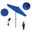 Pacific Trail 7.5' Patio Umbrella with Aluminum Pole Ribs Push Button Tilt Crank Lift with Sunbrella Fabric In Pacific Blue and Bronze