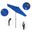 Pacific Trail 7.5' Patio Umbrella with Aluminum Pole Ribs Push Button Tilt Crank Lift with Sunbrella Fabric In Pacific Blue and Hammertone Grey