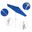 Pacific Trail 7.5' Patio Umbrella with Aluminum Pole Ribs Push Button Tilt Crank Lift with Sunbrella Fabric In Pacific Blue and Matte White