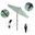 Pacific Trail 7.5' Patio Umbrella with Aluminum Pole Ribs Push Button Tilt Crank Lift with Sunbrella Fabric In Seville Seaside and Stone Black