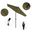 Pacific Trail 7.5' Patio Umbrella with Aluminum Pole Ribs Push Button Tilt Crank Lift with Sunbrella Fabric In Spectrum Cilantro and Bronze