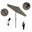 Pacific Trail 7.5' Patio Umbrella with Aluminum Pole Ribs Push Button Tilt Crank Lift with Sunbrella Fabric In Spectrum Dove and Bronze