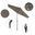 Pacific Trail 7.5' Patio Umbrella with Aluminum Pole Ribs Push Button Tilt Crank Lift with Sunbrella Fabric In Spectrum Dove and Hammertone Grey