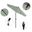 Pacific Trail 7.5' Patio Umbrella with Aluminum Pole Ribs Push Button Tilt Crank Lift with Sunbrella Fabric In Spectrum Mist and Bronze