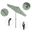 Pacific Trail 7.5' Patio Umbrella with Aluminum Pole Ribs Push Button Tilt Crank Lift with Sunbrella Fabric In Spectrum Mist and Hammertone Grey