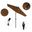 Pacific Trail 7.5' Patio Umbrella with Aluminum Pole Ribs Push Button Tilt Crank Lift with Sunbrella Fabric In Teak and Bronze