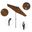 Pacific Trail 7.5' Patio Umbrella with Aluminum Pole Ribs Push Button Tilt Crank Lift with Sunbrella Fabric In Teak and Hammertone Grey