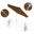 Pacific Trail 7.5' Patio Umbrella with Aluminum Pole Ribs Push Button Tilt Crank Lift with Sunbrella Fabric In Teak and Matte White