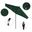 Pacific Trail 9' Patio Umbrella with Aluminum Pole Ribs Push Button Tilt Crank Lift with Olefin Fabric In Hunter Green and Bronze