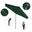 Pacific Trail 9' Patio Umbrella with Aluminum Pole Ribs Push Button Tilt Crank Lift with Olefin Fabric In Hunter Green and Hammertone Grey