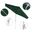 Pacific Trail 9' Patio Umbrella with Aluminum Pole Ribs Push Button Tilt Crank Lift with Olefin Fabric In Hunter Green and Matte White