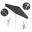 Pacific Trail 9' Patio Umbrella with Aluminum Pole Ribs Push Button Tilt Crank Lift with Olefin Fabric In Matte White and Black