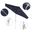 Pacific Trail 9' Patio Umbrella with Aluminum Pole Ribs Push Button Tilt Crank Lift with Olefin Fabric In Navy Blue and Matte White