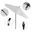 Pacific Trail 9' Patio Umbrella with Aluminum Pole Ribs Push Button Tilt Crank Lift with Olefin Fabric In White and Stone Black