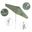 Pacific Trail 9' Patio Umbrella with Aluminum Pole Ribs Push Button Tilt Crank Lift with Sunbrella Fabric In Astoria Lagoon and Matte White