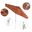 Pacific Trail 9' Patio Umbrella with Aluminum Pole Ribs Push Button Tilt Crank Lift with Sunbrella Fabric In Astoria Sunset and Matte White