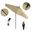 Pacific Trail 9' Patio Umbrella with Aluminum Pole Ribs Push Button Tilt Crank Lift with Sunbrella Fabric In Beige and Bronze
