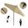 Pacific Trail 9' Patio Umbrella with Aluminum Pole Ribs Push Button Tilt Crank Lift with Sunbrella Fabric In Beige and Stone Black