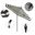 Pacific Trail 9' Patio Umbrella with Aluminum Pole Ribs Push Button Tilt Crank Lift with Sunbrella Fabric In Cabana Classic and Bronze