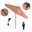Pacific Trail 9' Patio Umbrella with Aluminum Pole Ribs Push Button Tilt Crank Lift with Sunbrella Fabric In Dolce Mango and Bronze