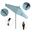 Pacific Trail 9' Patio Umbrella with Aluminum Pole Ribs Push Button Tilt Crank Lift with Sunbrella Fabric In Dolce Oasis and Bronze