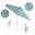 Pacific Trail 9' Patio Umbrella with Aluminum Pole Ribs Push Button Tilt Crank Lift with Sunbrella Fabric In Dolce Oasis and Matte White